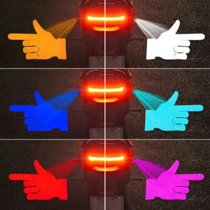 1Pair Motorcycle Gesture Projection Turn Signal LED Indicator Warning Light Lamp - Picture 1 of 15