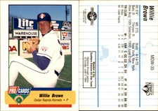 Willie Brown 1994 Fleer ProCards Midwest League All-Stars #MDW-35 Card