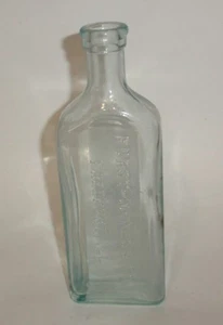 Antique Furst McNess Co Freeport Illinois Embossed Medicine Glass Bottle NICE! - Picture 1 of 8