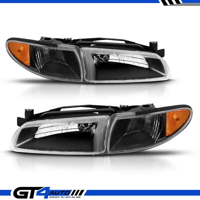 97-03 1997-2003 Pontiac Grand Prix faros originales negros + par de luces de señal de esquina Foto 1 de 4