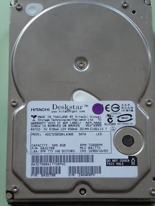 Hitachi HDS725050KLA360 MLC: BA1772 P/N: 0A32780 DEC-2006 500GB - Imagen 1 de 1