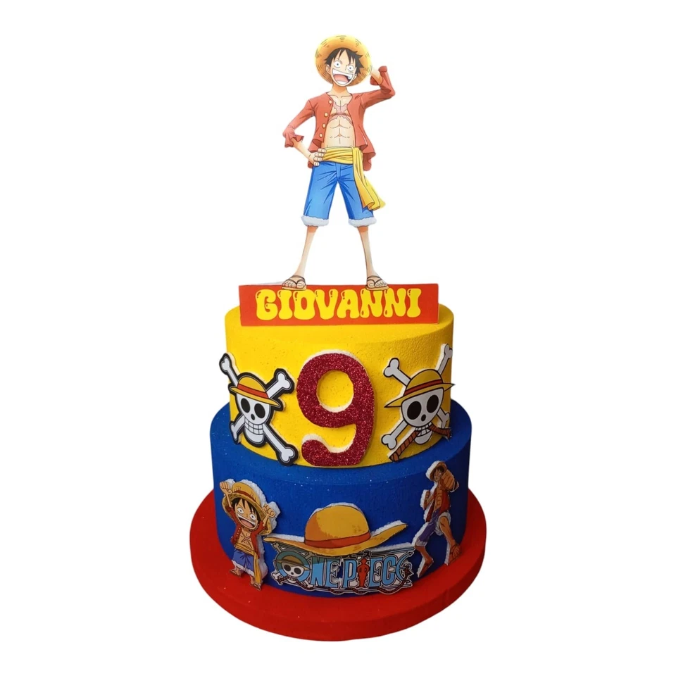 Torta Compleanno Scenografica One Piece Disney Personalizzabile con Nome e Numro - Immagine 1 di 1