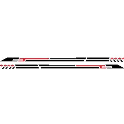 Tira de calcomanías de película de vinilo para decoración de auto para puerta lateral de carrocería hágalo usted mismo 2 piezas Foto 1 de 4