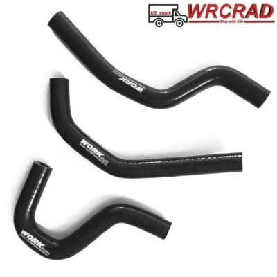Radiator Silicone Black Hoses For 97-02 HONDA CR80R CR80 CR80RB/2003-2008 CR85RB - Imagem 1 de 4