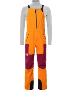 The North Face Mens Dragline DryVent  Ski-Bib Pants, Vivid orange/roxbury pink - Picture 1 of 4