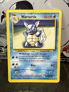 Pokemon TCG: Wartortle 42/102 (Unlimted Base Set) HP Condition - Picture 1 of 2