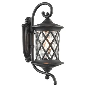 Black Outdoor Wall Lights Exterior Light Fixture Water Glass Waterproof Outside - Picture 1 of 6