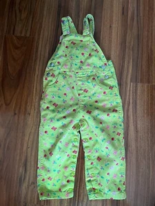 🌷Vtg Honors 24M Floral Easter Butterfly Kawaii Girls CottageCore Overalls 🦋🌻 - Picture 1 of 6