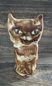 Cute Sm 5 1/4” Fine Folk Art Stoneware Clay Cat Kitten by Aaron Murray Wa 2023 - Picture 1 of 6
