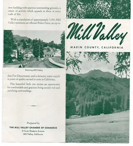 Folleto promocional vintage para Mill Valley Marin Co CA - Imagen 1 de 2