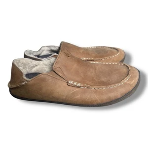 Olukai Moloa Loafer Slip On Toffee Brown Leather Convertible Slipper Men's 11 - Picture 1 of 5