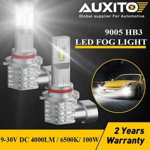 AUXITO Pair 9005 LED Fog Light Bulb Driving DRL 9145 4000LM CSP 6500K HID White - Imagen 1 de 11