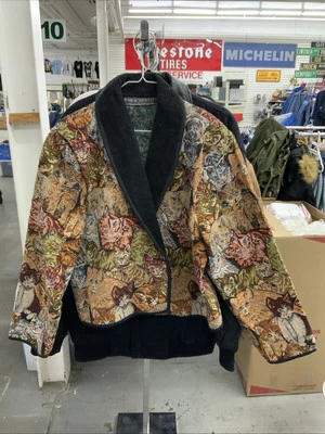 Blazer tapiz vintage nuevo Identity Cat talla L Foto 1 de 3
