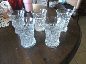 Fostoria American set of 5 flared 8 oz 4 1/4" tumblers - Picture 1 of 3
