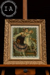 Der Gute-Nacht-Kuss | Gerahmte Lithographie 19. Jahrhundert - Bild 1 von 4