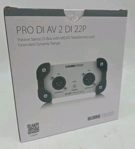 Klark Teknik DI AV 22P 2-channel Passive Direct Box with Midas Transformer - Picture 1 of 2