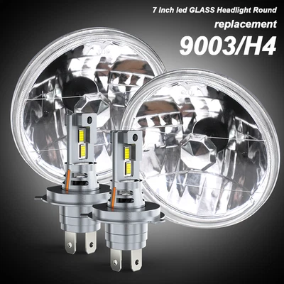 Faros LED blancos de 7 pulgadas para camioneta Ford F100 F250 F350 1953-1977 Foto 1 de 4