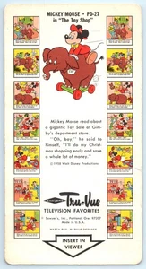 Disneys Mickey Mouse PD-27 im Spielzeugladen Sawyer's Tru-Vue Television 1954 - Bild 1 von 2