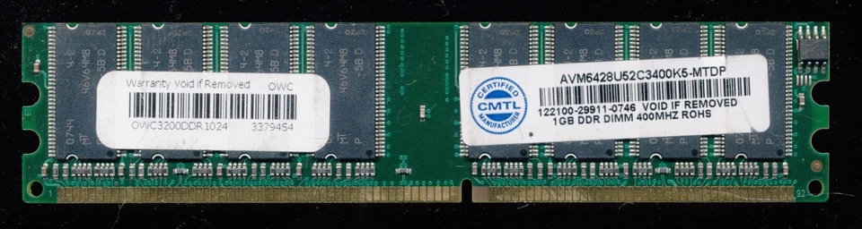 1GB DDR400 PC3200 RAM non-ECC Micron Chips - Image 1 of 1