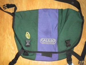 Timbuk2 Classic Messenger Promotional Bag Green and Purple - Picture 1 of 4