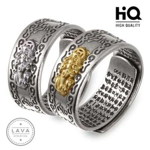 Feng Shui Pixiu Mani Mantra Adjustable Ring Protection Wealth Ring Quality Lucky - Picture 1 of 14