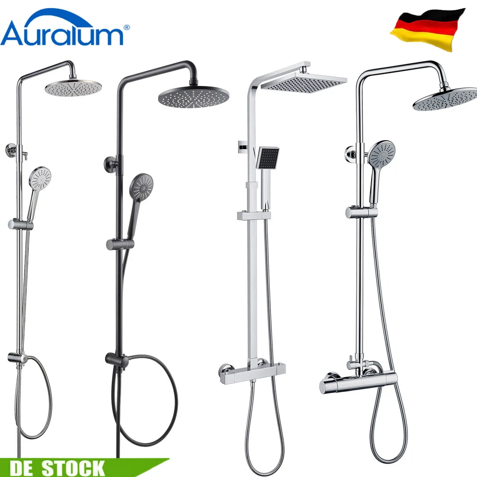 Duschsystem Duschset Regendusche Handbrause Thermostat Edelstahl Duscharmatur - Bild 1 von 1