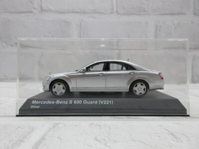 1:43 Kyosho Mercedes Benz S Class S600 Guard V221 W221 Silver Diecast Model CHN - Image 1 of 4