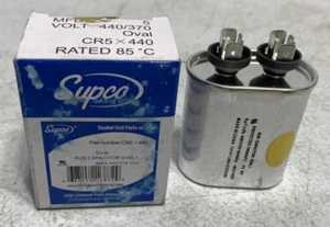 Supco CR5x440 Oval Run Kondensator 440/370VAC 5 MFD - Bild 1 von 6