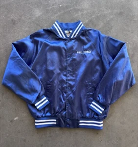 Vintage Calvary Chapel Albuquerque Satin Bomber Jacket Large Y2K Religious - Picture 1 of 9