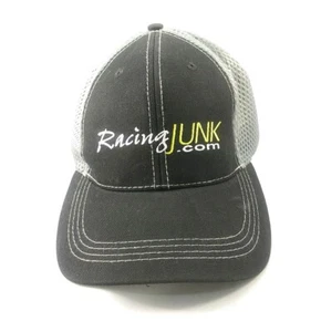 Racingjunk.com black & Grey strapback hat MyHatGuy Trucker Hat - Picture 1 of 5