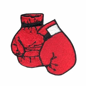 Boxing Gloves Iron On Embroidered Applique Patch - Picture 1 of 1