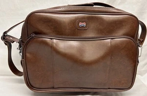 American Tourister Brown Zip Close Shoulder Strap Bottom Studs Travel Bag - Picture 1 of 7