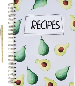 Ricettario avocado copertina rigida da scrivere nelle tue ricette con penna - Foto 1 di 6