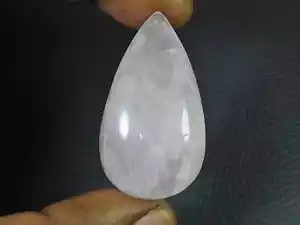 23X42X11MM Natural Pink Rose Quartz Pear Healing Crystal Cabochon Gemstone T730 - Picture 1 of 9