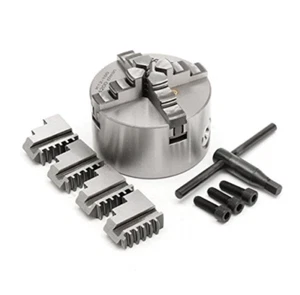 4 Jaw Self Centering Metal Lathe Chuck 100mm 4" + Reversable Jaw & Key, K12-100 - Picture 1 of 6
