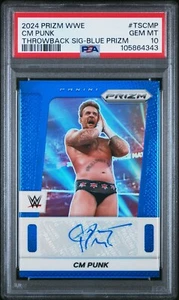 Prizm WWE 2024 Throwback Signatures Azul #TS-CMP CM Punk AUTO/49! PSA 10 - Imagen 1 de 2