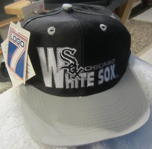 1 Chicago White Sox Logo 7 Snapback Hat,Cap Spell Out baseball VTG NOS New tags - Picture 1 of 7