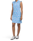 IBKUL Golf Tennis Zip Pocket Dress XS S L Lightweight Blue Mandala Ruffle N1