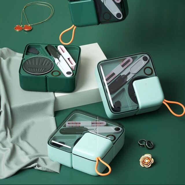 Kit de costura con estuche, suministros de costura para viajes a casa y  emergencias