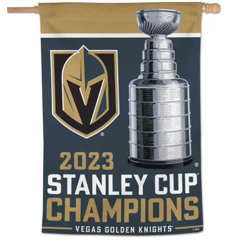 VEGAS GOLDEN KNIGHTS 2023 STANLEY CUP CHAMPIONS 28"X40" HOUSE FLAG WALL BANNER Cover