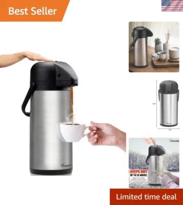 Dispensador de olla de café de boca ancha con cepillo de limpieza para servir sin esfuerzo Foto 1 de 4