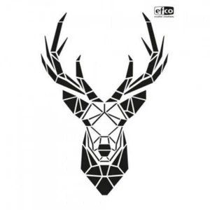 Schablone Hirsch Trophäe Hirschkopf DIN A4 Textil Stencils Landlust  Efco 861a - Bild 1 von 2