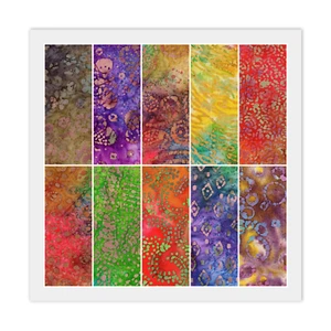 BATIK Jelly Roll - (20) 2 1/2" Strips, Quilting Craft 100% Cotton Fabric - Picture 1 of 11
