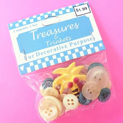Vintage Westwater Enterprises Treasures & Trinkets Button Pack "Yellows" TRNK-8 - Image 1 of 2