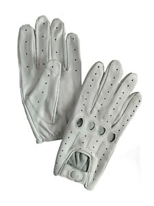 Men's Real Leather Driving Gloves Motorcycle Riding Costume Unlined Lightweight