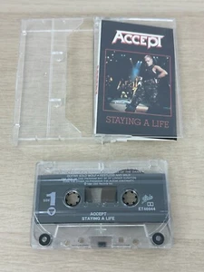 ACCEPT - Cassette Tape - STAYING A LIFE - 1990 LIVE COMPILATION - German Metal - Picture 1 of 5
