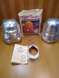 Care Bears Wilton Vintage 1984 Stand-Up Cake Pan Set Box/Stand/Spring Clips VGUC