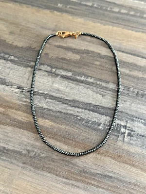 Collar Bronce Milor Italia, Cuentas Gris Hematita  Foto 1 de 4