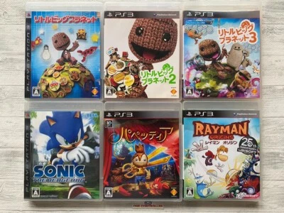 SONY PS3 Little Big Planet 1  2 3 & Sonic The Hedgehog & Papettia & Rayman set - Image 1 of 4