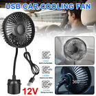 USB Car Cup Holder Fan Car Cooling Fan Portable 3 Speed Adjustable Vehicle Fan